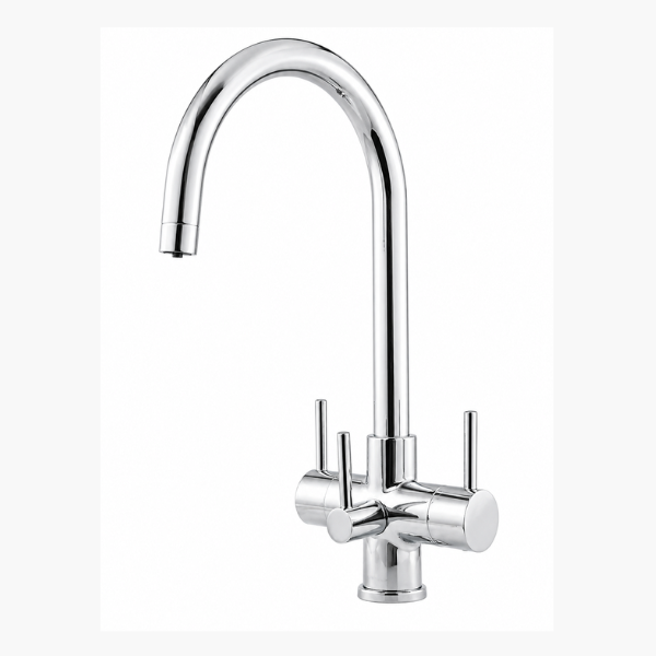 Verona 3 lever Italian design three way tap & filter Chrome