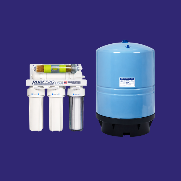 100 Gpd 5 Stage Pumped De-I RO System with 11 Gallon Tank