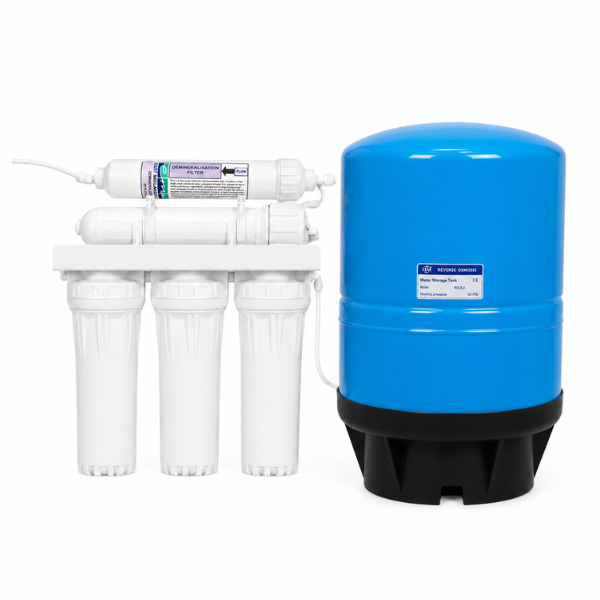 100 Gpd 5 Stage Pumped De-I RO System with 11 Gallon Tank