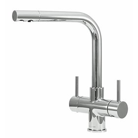 Sorrento 2 lever Italian design three way tap & filter Chrome