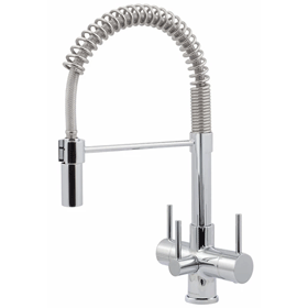 Milano 3 lever Italian design three way tap & filter Chrome