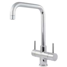 Monza 2 lever Italian design three way tap & filter Chrome