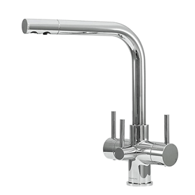 Sorrento 3 lever Italian design three way tap & filter Chrome