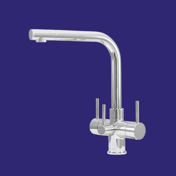 Sorrento 3 lever Italian design three way tap & filter Chrome