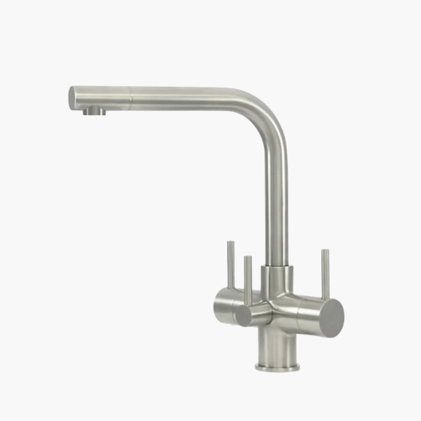 Sorrento 3 lever Italian design three way tap & filter Brushed Chrome
