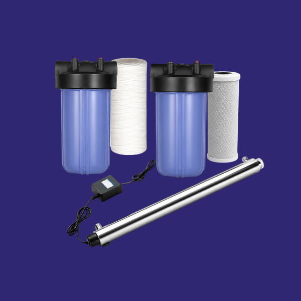 High Flow Rainwater harvest filtration with 48 lpm UV filter