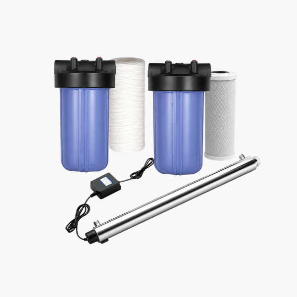High Flow Rainwater harvest filtration with 48 lpm UV filter