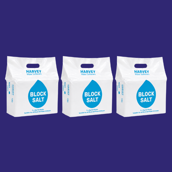 Water Softener Salt Harvey  Block Salt 3 Packs, 6 Blocks