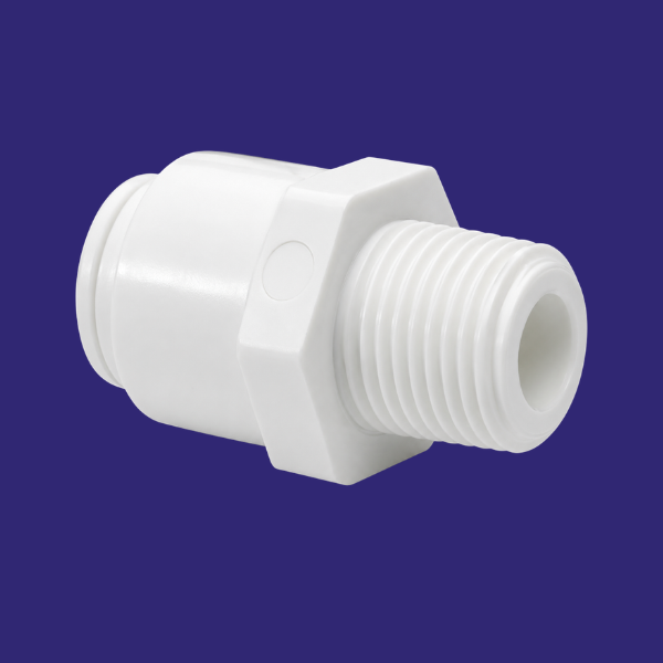 Twin Pack Push Fit 1/4 Thread to 1/4 Push Fit