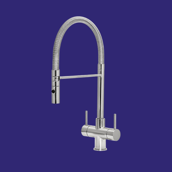 Aquila 2 lever Italian design three way tap & filter Chrome