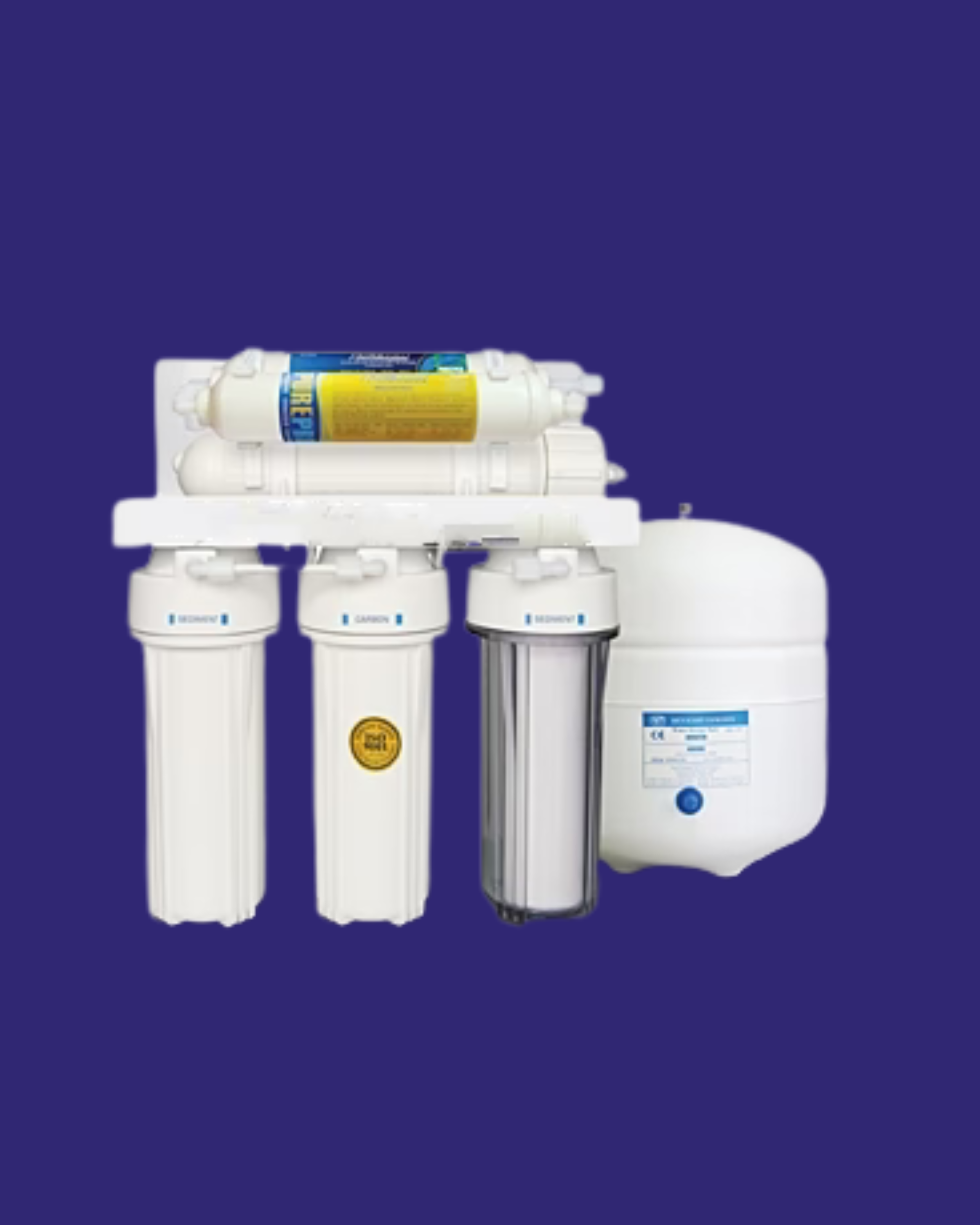 RO 5 Stage Pumped Reverse Osmosis and Additional Stage RO Mineral Filter