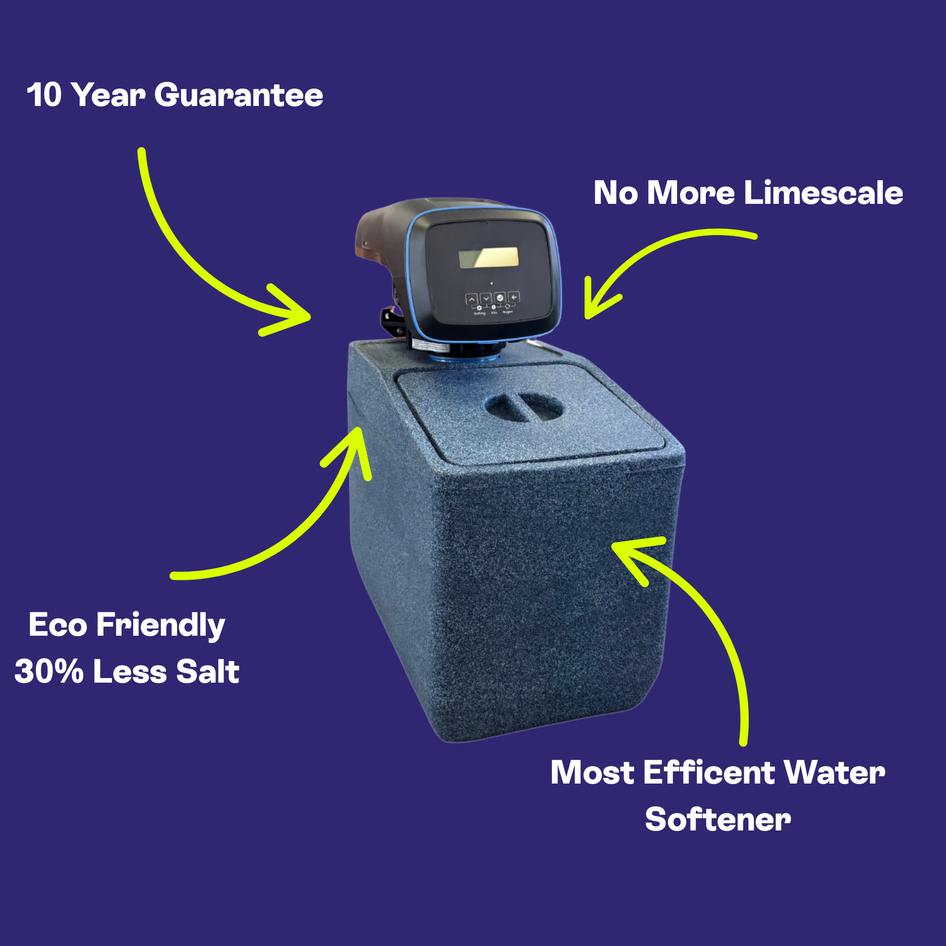 EMS10 Blue Eco Premier Meter-Controlled Water Softener