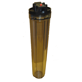 Boîtier de filtre - Boîtier transparent de 20 pouces Port 3/4 pouce avec support et clé (HC2034)
