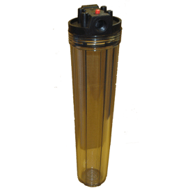 Filter Housings - 20 inch Filter Housing Clear 1/2 inch Port with Bracket & Spanner (H2012C)